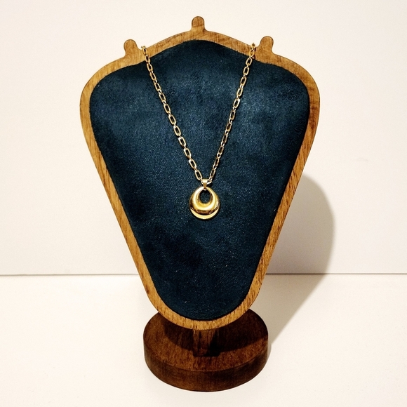 None Jewelry - *4 for $30* Gold Toned Stainless Steel Tear Drop Pendant Necklace